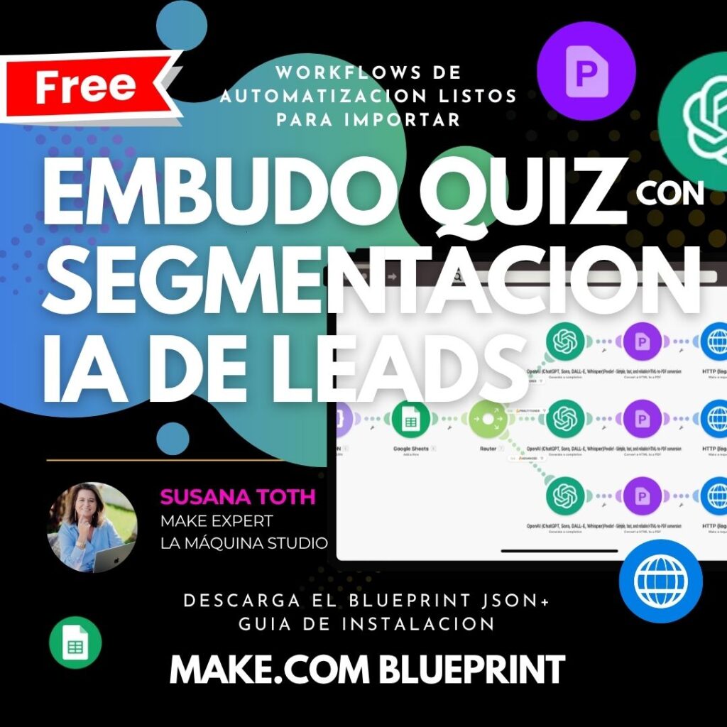 Blueprint Gratis de Make.com – Quiz Funnel con Segmentación IA (Quiz Funnel with AI Segmentation)